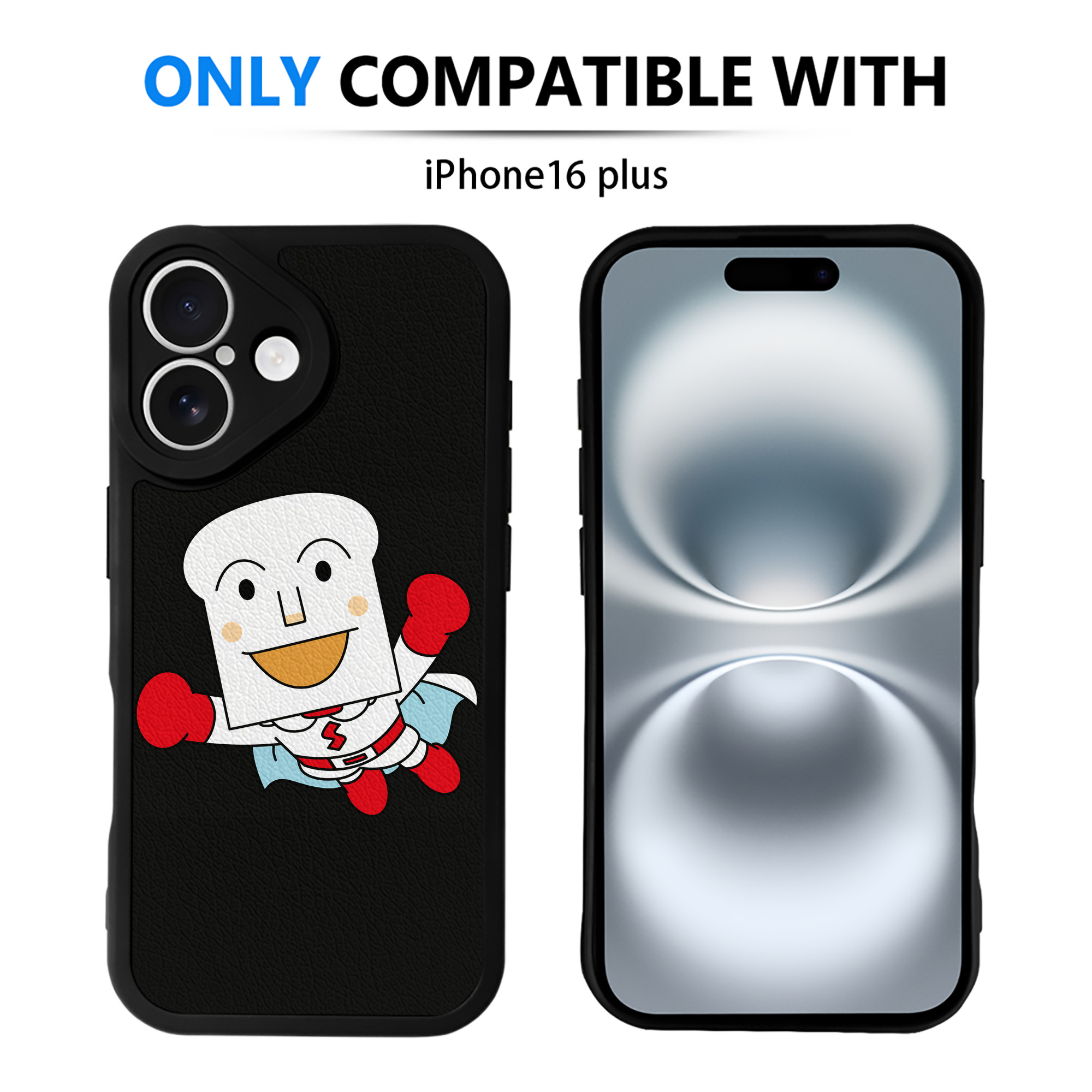 （画像用） アンパンマン Anpanman 【iPhone 16シリーズ対応】シリコンスマホケース（レザー調） 材質：シリコン